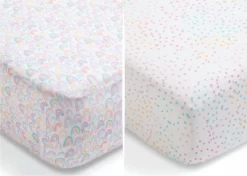Delta Children Rainbow Confetti Fitted Crib Sheets - 2 Pack What's New