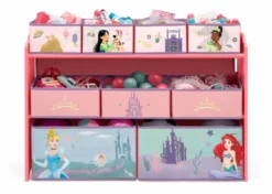 Delta Children Princess Deluxe 9 Bin Design And Store Toy Organizer Storage