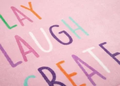 Delta Children Play/Laugh/Create Rectangle Area Rug For Kids, 39-Inch X 59-Inch