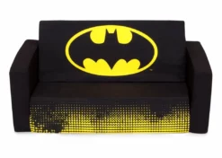 Delta Children Batman Cozee Flip-Out Sofa - 2-in-1 Convertible Sofa To Lounger For Kids Kids’ Chairs