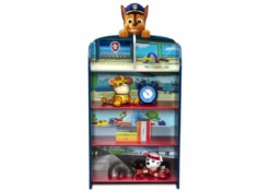 Delta Children PAW Patrol Wooden Playhouse 4-Shelf Bookcase For Kids