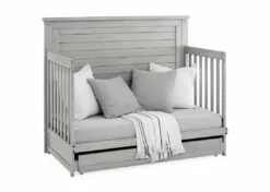 Simmons Kids Caden 6-in-1 Convertible Crib With Trundle Drawer Baby Cribs