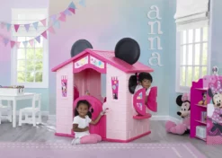 Delta Children Toys & Play Minnie Mouse Plastic Indoor/Outdoor Playhouse With Easy Assembly