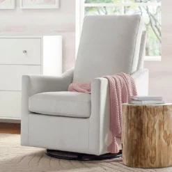 Delta Children Gliders & Rocking Chairs Andie Nursery Glider Swivel Chair With LiveSmart Fabric