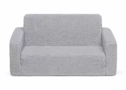 Delta Children Cozee Flip-Out Sherpa 2-in-1 Convertible Sofa To Lounger For Kids