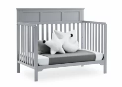 Delta Children Baby Cribs Sweet Beginnings Hart Flat Top 6-in-1 Convertible Crib