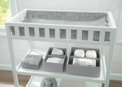 Serta 7-Piece Essential Changing Table Set - Newborn Baby Gift Set For Boys And Girls – Set Includes Changing Pad, Plush Changing Pad Cover, 3 Changing Pad Liners And 2 Storage Bins Changing Pads & Covers