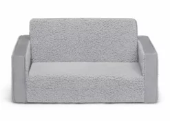 Delta Children Cozee Flip-Out Sherpa And Suede 2-in-1 Convertible Sofa To Lounger For Kids What's New