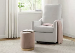 Delta Children Gliders & Rocking Chairs Andie Nursery Glider Swivel Chair With LiveSmart Fabric