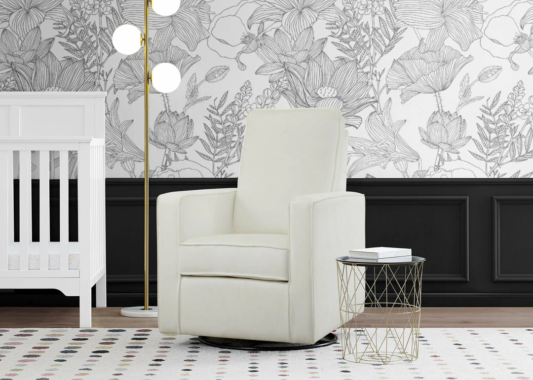 Delta Children Skye Nursery Glider Swivel Chair With LiveSmart Fabric 3 Delta Children Skye Nursery Glider Swivel Chair With LiveSmart Fabric