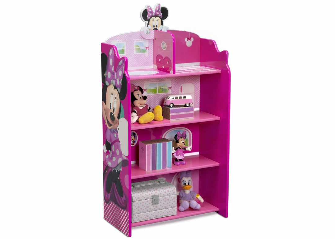 Delta Children Minnie Mouse Wooden Playhouse 4-Shelf Bookcase For Kids 5 Delta Children Minnie Mouse Wooden Playhouse 4-Shelf Bookcase For Kids