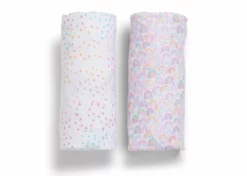 Delta Children Rainbow Confetti Fitted Crib Sheets - 2 Pack What's New
