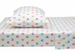 Delta Children Hearts Printed 3-Piece Twin Sheet Set