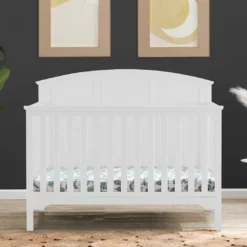 Delta Children Sweet Beginnings Sage Curve Top 6-in-1 Convertible Crib 55 Delta Children Sweet Beginnings Sage Curve Top 6-in-1 Convertible Crib