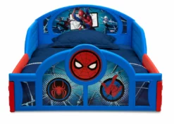 Delta Children Spider-Man Sleep And Play Toddler Bed With Built-In Guardrails Toddler Beds