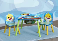 Delta Children Baby Shark Kids Table And Chair Set With Storage Gifts