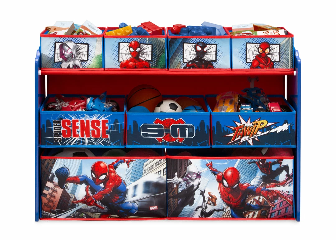 Delta Children Spider-Man Deluxe 9 Bin Design And Store Toy Organizer 4 Delta Children Spider-Man Deluxe 9 Bin Design And Store Toy Organizer