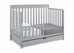 Delta Children Baby Cribs Mercer 6-in-1 Convertible Crib With Storage Trundle