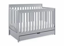 Delta Children Baby Cribs Mercer 6-in-1 Convertible Crib With Storage Trundle