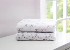 Delta Children What's New Hearts N Kisses Fitted Crib Sheets - 2 Pack