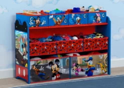 Delta Children Mickey Mouse Deluxe 9 Bin Design And Store Toy Organizer Storage
