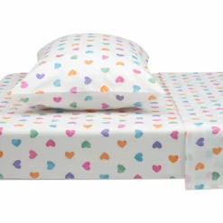 Delta Children Hearts Printed 3-Piece Twin Sheet Set