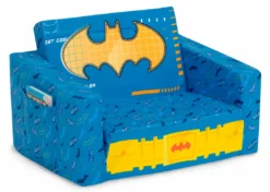 Delta Children Batman Cozee Flip-Out Chair - 2-in-1 Convertible Chair To Lounger For Kids