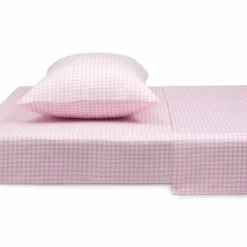 Delta Children Pink Gingham 3-Piece Twin Sheet Set What's New