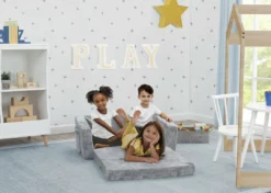 Kids’ Chairs Serta Perfect Sleeper Extra Wide Convertible Sofa To Lounger - Comfy 2-in-1 Flip Open Couch/Sleeper For Kids