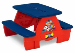 Delta Children What's New PAW Patrol 4 Seat Activity Picnic Table With LEGO Compatible Tabletop