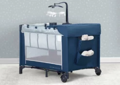 Delta Children LX Deluxe Portable Baby Play Yard With Removable Bassinet And Changing Table Play Yards