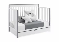 Delta Children Baby Cribs Mercer 6-in-1 Convertible Crib With Storage Trundle