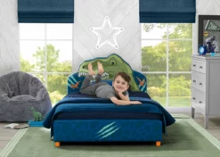 Delta Children Sales 18 Delta Children Twin Beds & Headboards Dinosaur Upholstered Twin Bed