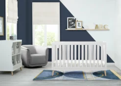 Delta Children Blue Abstract Hand-Tufted Area Rug 5x8