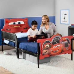 Delta Children Cars Plastic 3D Twin Bed Twin Beds & Headboards
