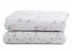 Delta Children What's New Hearts N Kisses Fitted Crib Sheets - 2 Pack