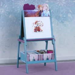 Delta Children Easels Frozen II Wooden Double-Sided Activity Easel With Storage