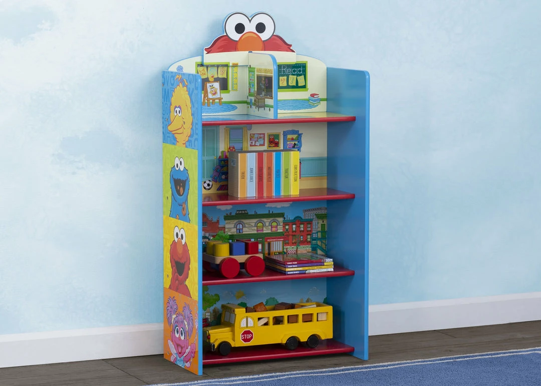 Delta Children Sesame Street Wooden Playhouse 4-Shelf Bookcase For Kids Sale 3 Delta Children Sesame Street Wooden Playhouse 4-Shelf Bookcase For Kids Sale