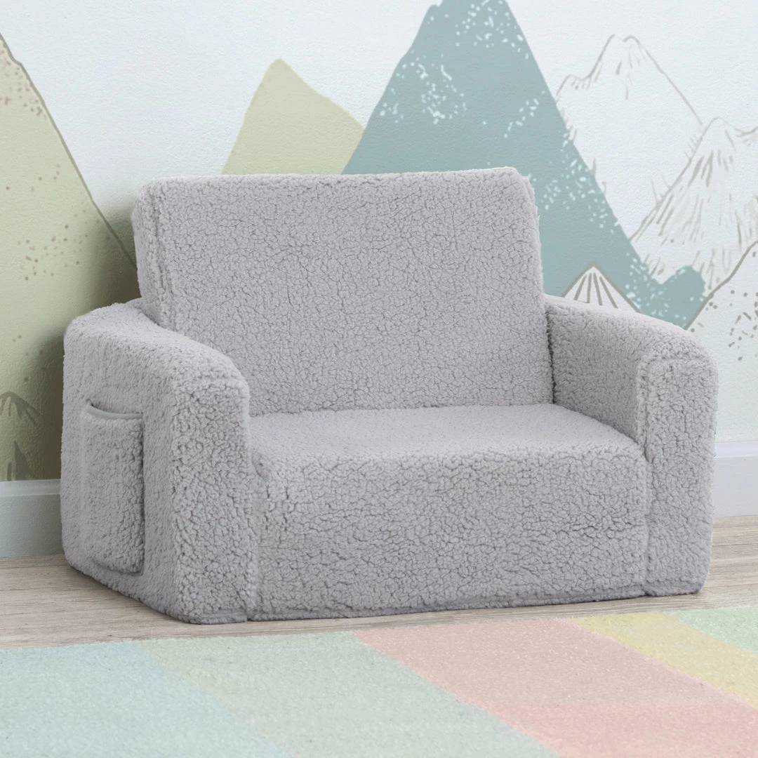 Delta Children Cozee Flip-Out Sherpa 2-in-1 Convertible Chair To Lounger For Kids 8 Delta Children Cozee Flip-Out Sherpa 2-in-1 Convertible Chair To Lounger For Kids