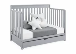 Delta Children Baby Cribs Mercer 6-in-1 Convertible Crib With Storage Trundle