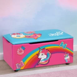 Delta Children JoJo Siwa Upholstered Storage Bench For Kids