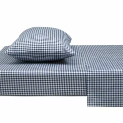 Delta Children Navy Gingham 3-Piece Twin Sheet Set