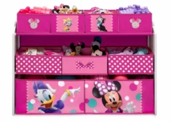 Delta Children Storage Minnie Mouse Deluxe 9 Bin Design And Store Toy Organizer