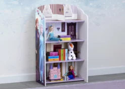 Delta Children Frozen II Wooden Playhouse 4-Shelf Bookcase For Kids Sale