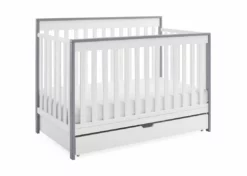 Delta Children Baby Cribs Mercer 6-in-1 Convertible Crib With Storage Trundle