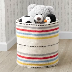 Delta Children Bright Stripes Handwoven Basket