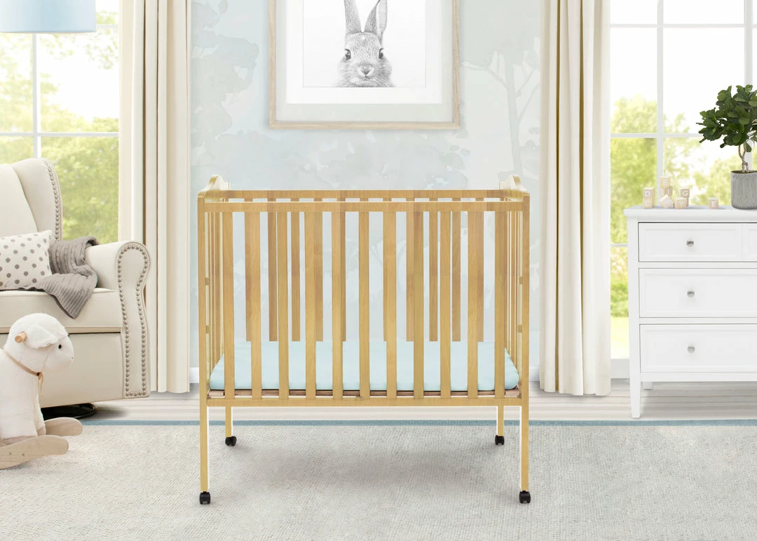 Delta Children Folding Portable Mini Baby Crib With 1.5-inch Mattress Baby Cribs 3 Delta Children Folding Portable Mini Baby Crib With 1.5-inch Mattress Baby Cribs