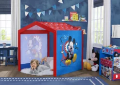 Delta Children Playhouses Mickey Mouse Indoor Playhouse With Fabric Tent For Boys And Girls